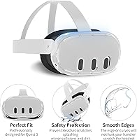 Vista 2 de HiBloks VR Shell Protective Cover for Meta Quest 3 Accessories, Transparent VR Headset Protective Cover with Precise Hole for Oculus Quest 3