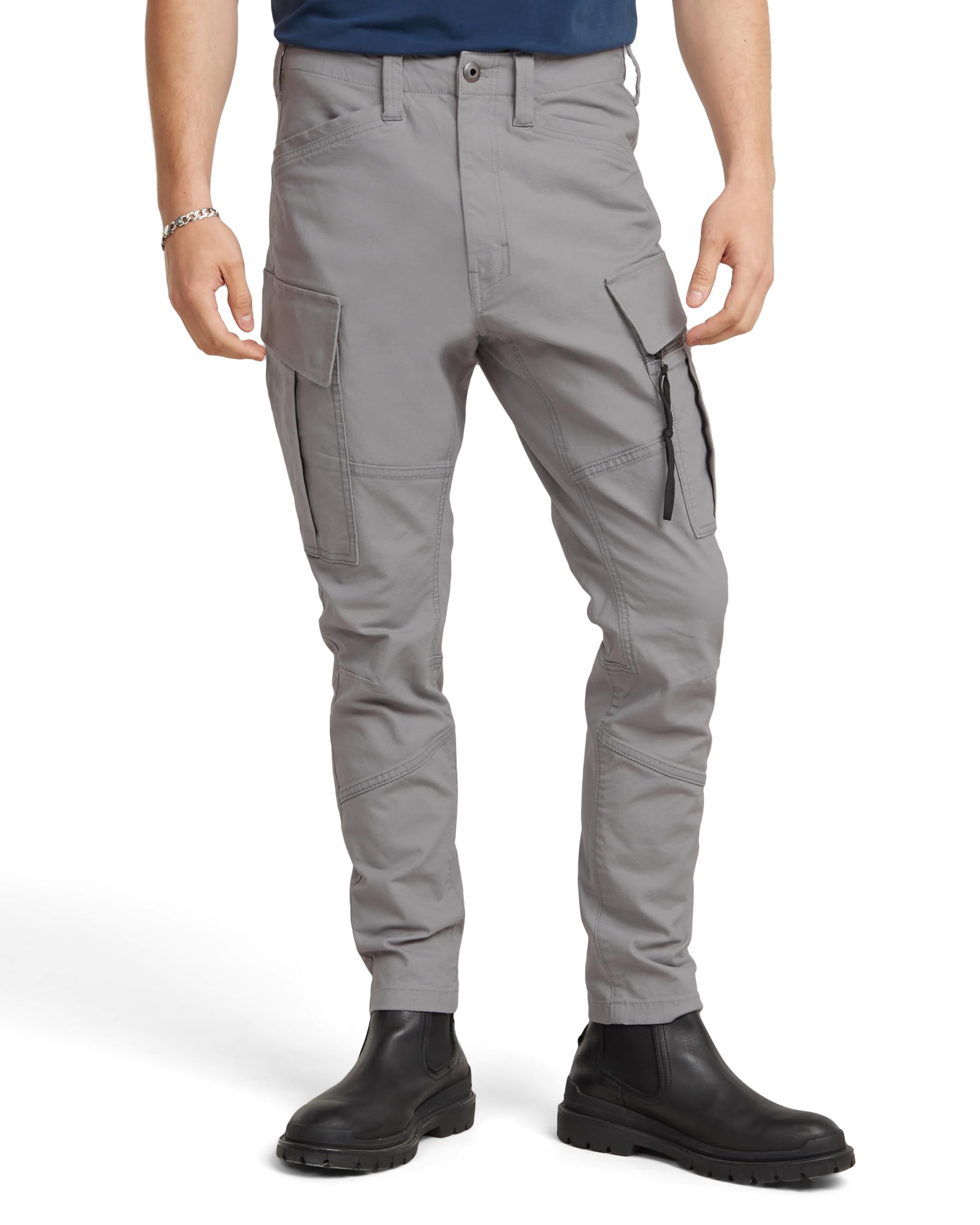 G-Star Men's Grey (Sharkskin D24307-D504-G677) Zip Pocket 3D Skinny Cargo Pants 2.0, 32W / 32L