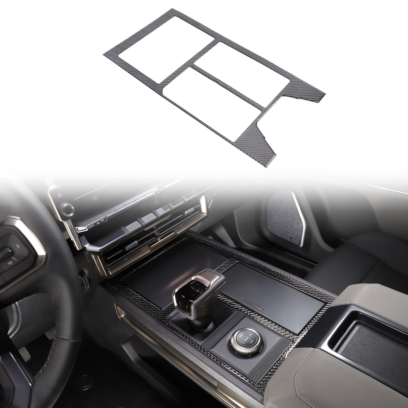 Gear Shift Box Panel Cover Trim Compatible with 2023 2024 2025 2026 Hummer EV Accessories SUV/Pickup Truck Model Central Control Gear Shift Panel Trim Frame