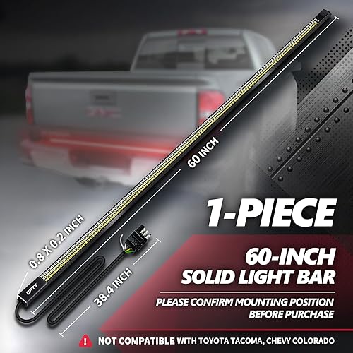 Miniatura 3 de OPT7 - Barra de luz LED Redline de triple fila para parte trasera de camioneta, con señal direccional, resistente a la intemperie, no requiere