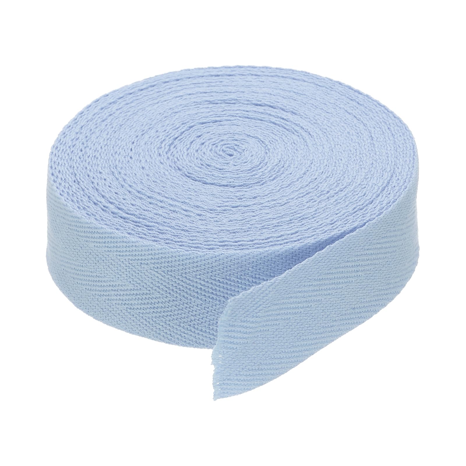DMiotech 1.2"(3cm) 10 Yards Cotton Twill Tape Cotton Ribbons Bias Binding Tape Herringbone Tape Ribbons Light Blue for DIY Crafts Making, Clothes, Knit