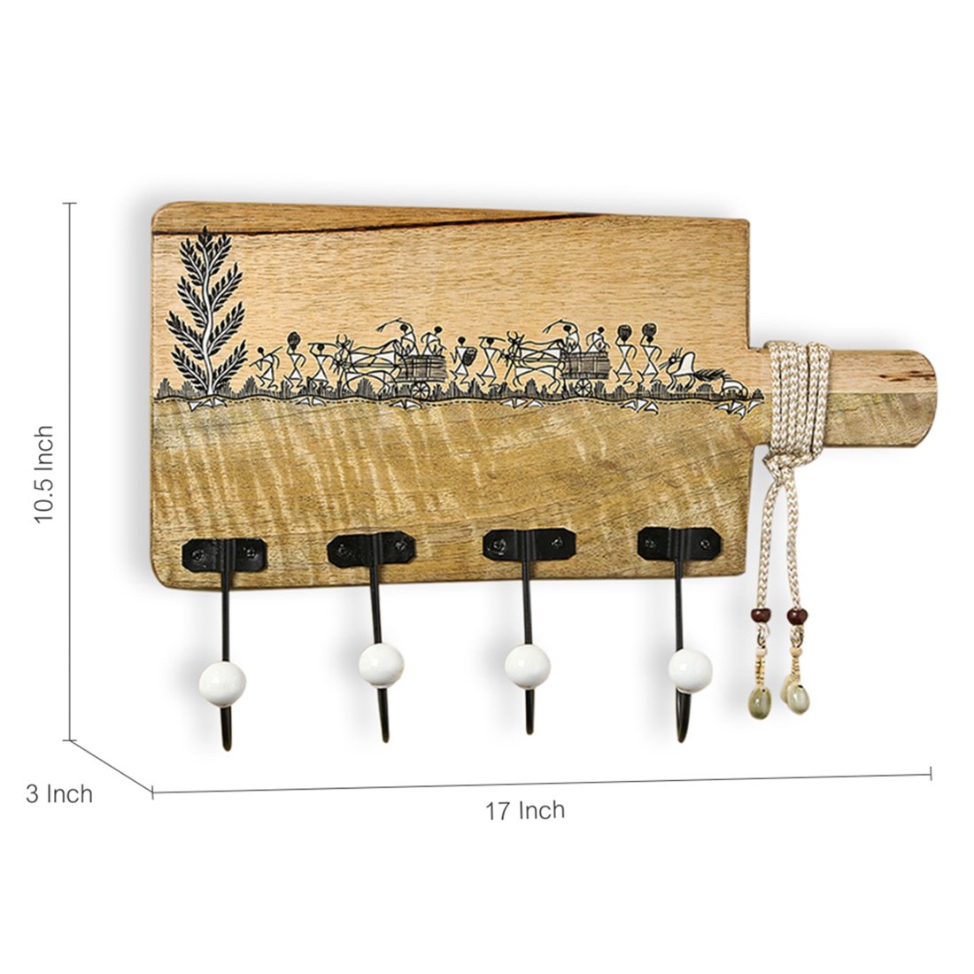 ExclusiveLane Wood Cloth Hanger Stand, Natural Light Brown 4