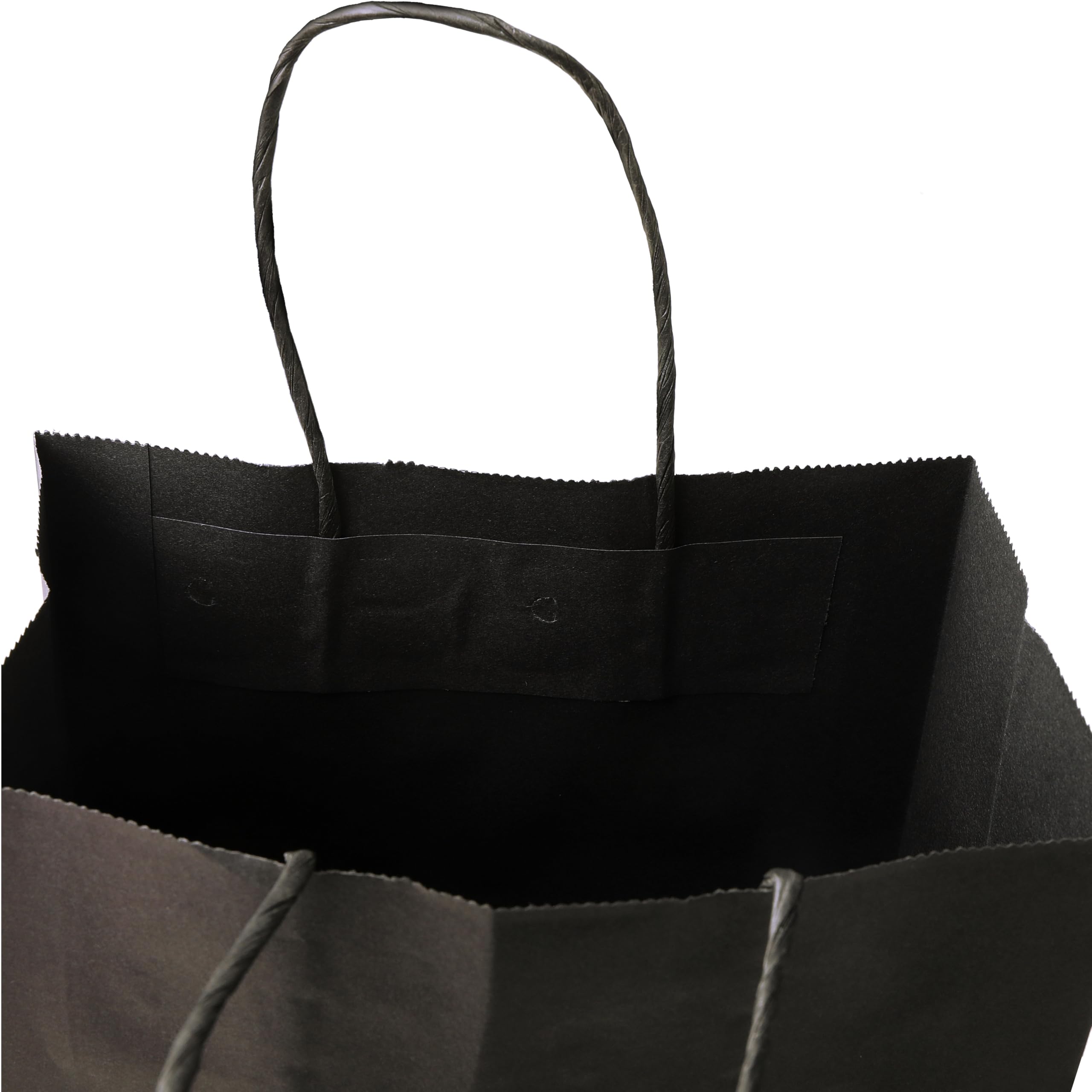 SUNCOLOR 25-Pack Black Gift Bags with Handles, 8x4.5x10 Inch Medium Kraft Paper Bags for Party Favors, Retail, Halloween, Weddings