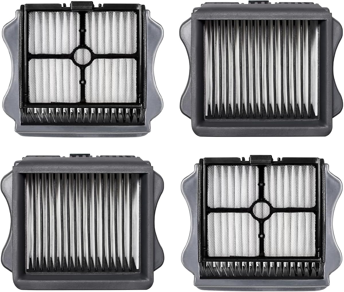 Keluke Replacement Vacuum Filters for Tineco S3 & S5 Wet-Dry Vacuums | Includes 4 replacement filters. Compatible with Tineco iFloor 3, Floor ONE S3, Floor ONE S5 & Floor ONE S5 Pro vacuums.