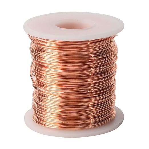 99.9% Soft Copper Wire,18 Gauage(1 mm),1 Pound 218FT Spool Pure Copper Wire for Jewelry Making, Beading,Electroculture