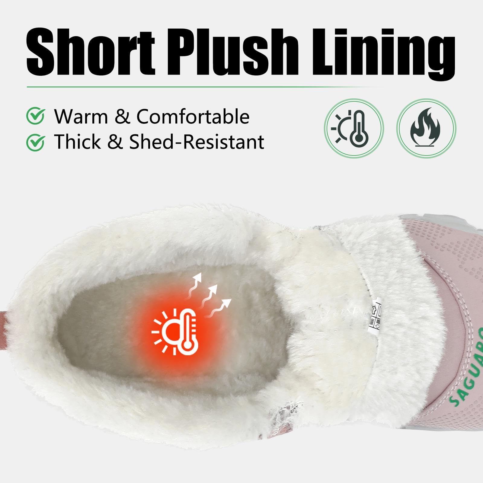 SAGUARO Barefoot Stivali Invernali Impermeabile Uomo Caldo Scarpe Inverno Donna Trekking Sneaker Outdoor Impermeabile