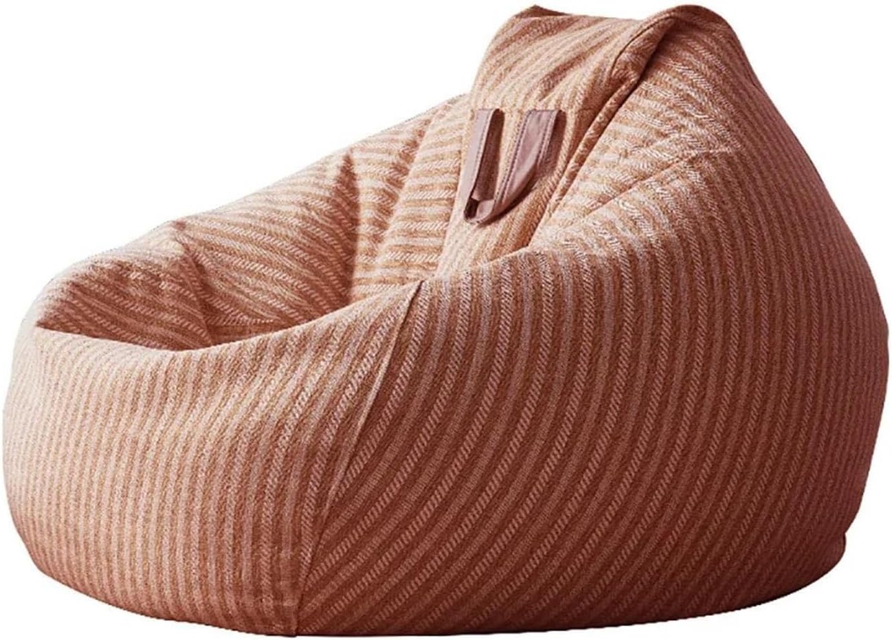 Cotton Linen Bean Bag Cover(Pink,D90cm-3ft-cover)