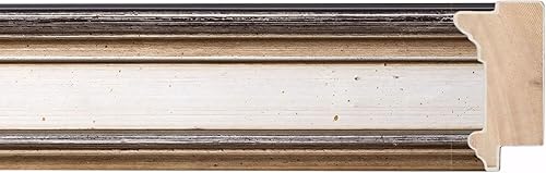 Miniatura 9 de Marco Plein Aire de 29 x 29 pulgadas de ancho, color dorado y plateado, de madera maciza, colección Módena, completo con plexiglás acrílico UV,