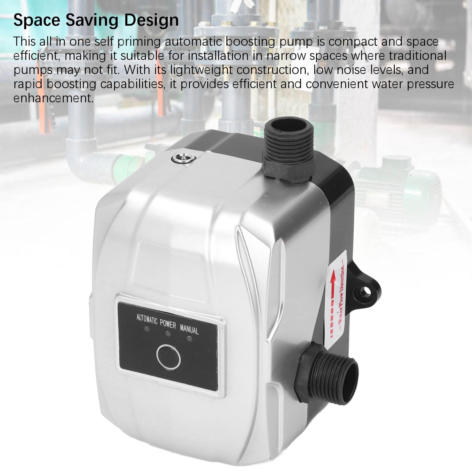 Generic Pompa Booster Pressione Dell'Acqua, Pompa Automatica Compatta per Aumentare la Pressione Dell'Acqua in Giardino, 180 W, DN15