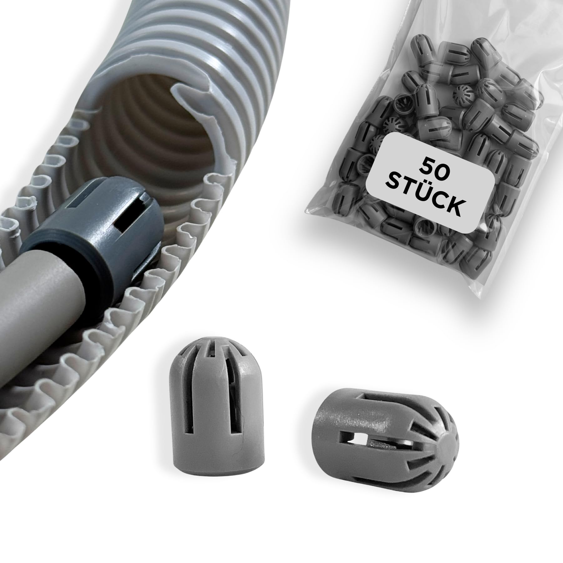 OMEGACAP Kabeleinziehhilfe für Leerrohre, festsitzende Einziehhilfe für Leerrohre, Handwerker und Laien, 50 Stück, für NYM 3x1,5mm², 4x1,5mm², 5x1,5mm², 3x2,5mm²