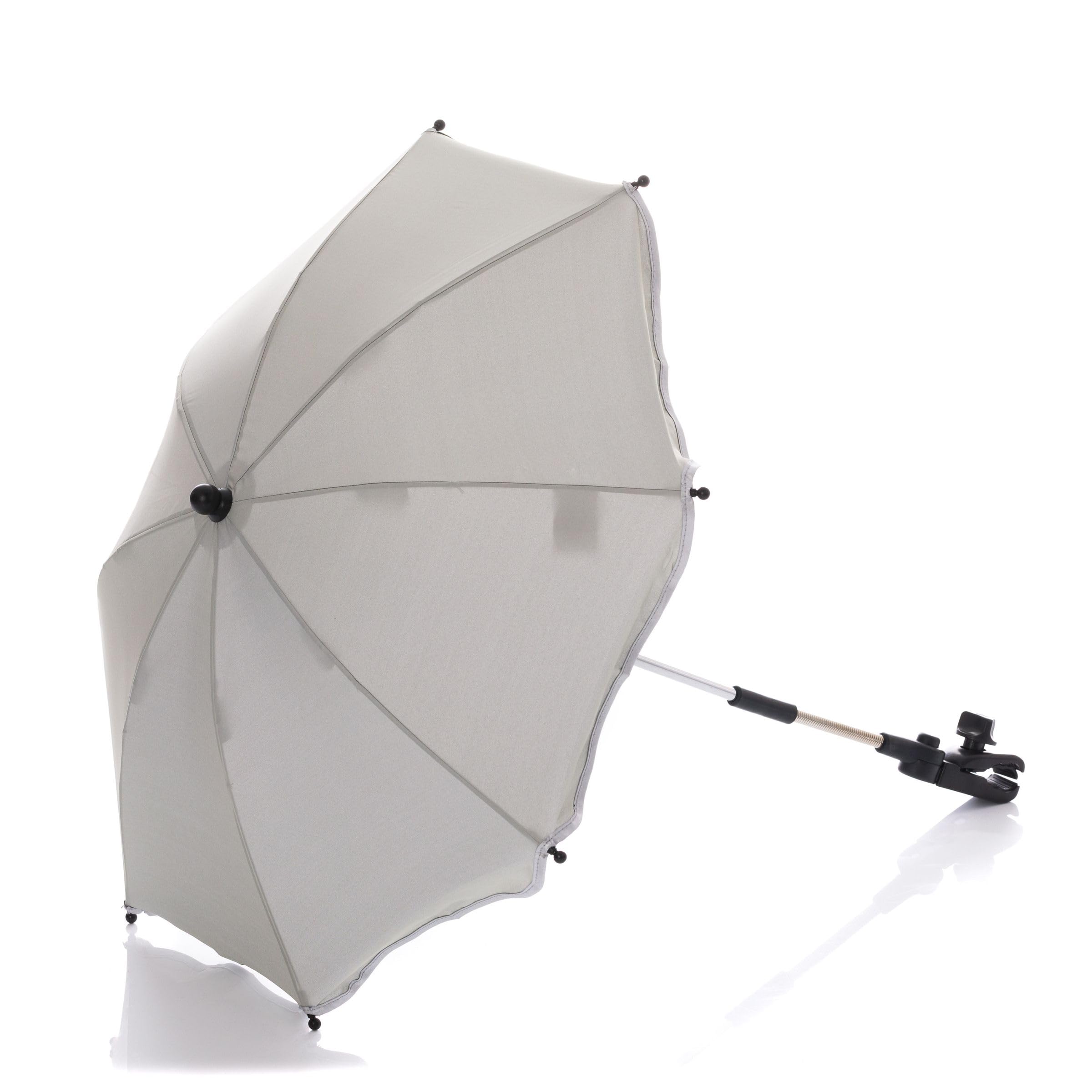 Fillikid Universal Sonnenschirm Sonnenschutz für Kinderwagen & Buggy & Jogger - UV Schutz 50+ / 65 cm Durchmesser/Sonnenschirm biegsam/Universalhalterung für Rund- und Ovalrohre