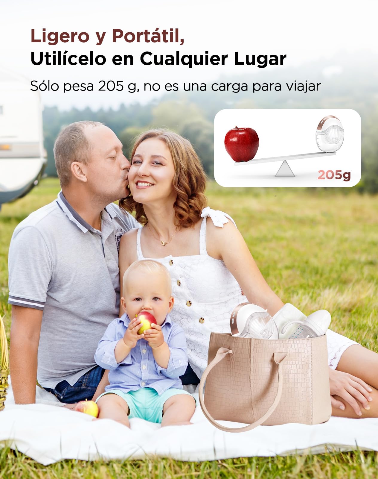 Haokoo Sacaleches Electricos Manos Libres, Discreto Extractor Leche Materna | Ultraligero 205 g, Silencioso <40 dB, 1,5× más Rápido, 3 Modos 12 Niveles, sin BPA, Indoloro, Portátil