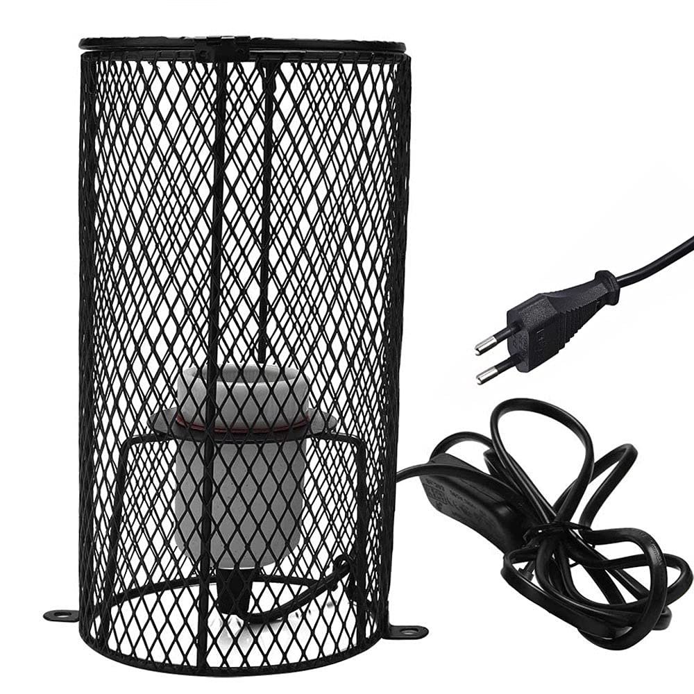 POFET E27 Haustier Keramik Heizung Lampe Heizung Halter Reptilien Infrarot Wärme Birne Halter mit Anti-Hot Halterung für Eidechse Schildkröte