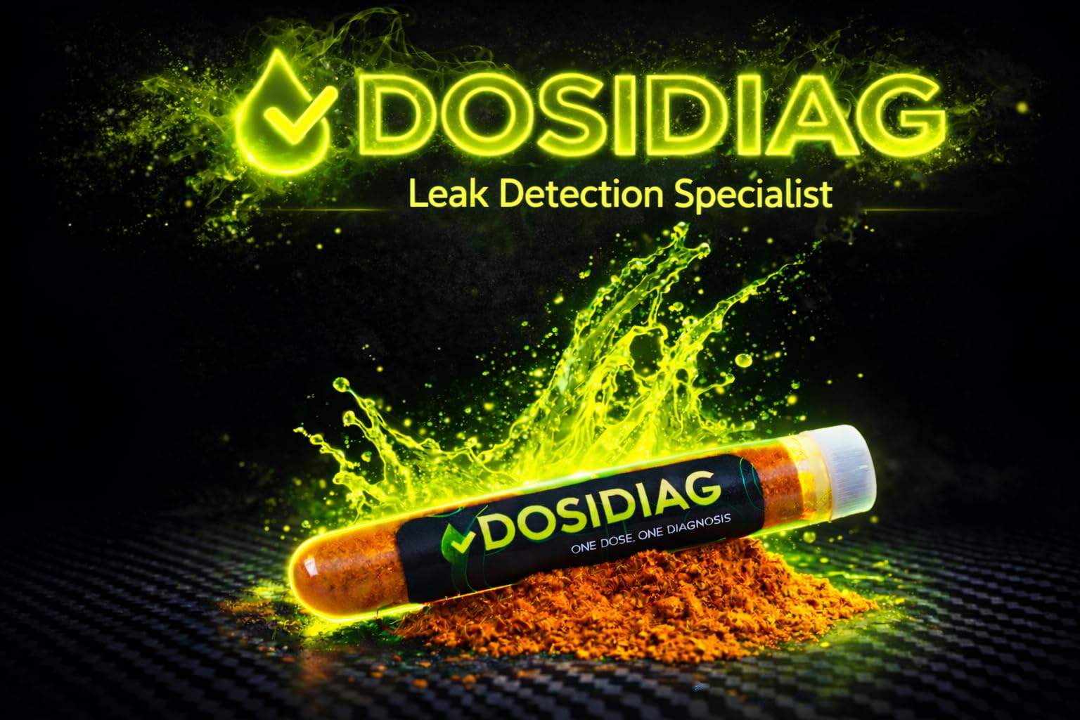 Fluorescein DOSIDIAG Intensywny barwnik do śledzenia wycieków: Basen, SPA, hydraulika, dachy, samochód