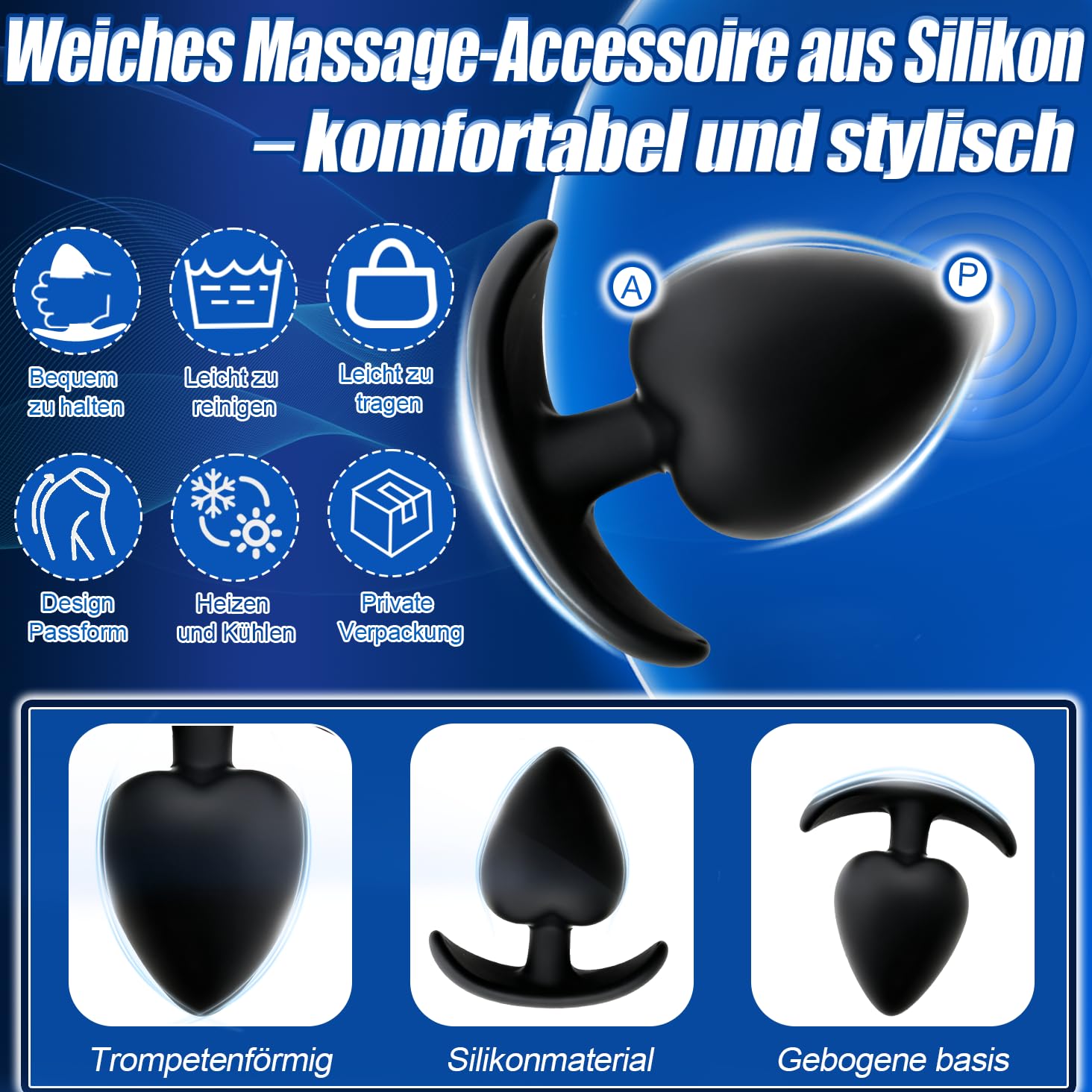 Butt Plug Anale Silicone Spina Anale Set Dildo Massaggio alla Prostata, Punto G e Masturbazione Plug Dilatatore Anale per Donne e Uomini