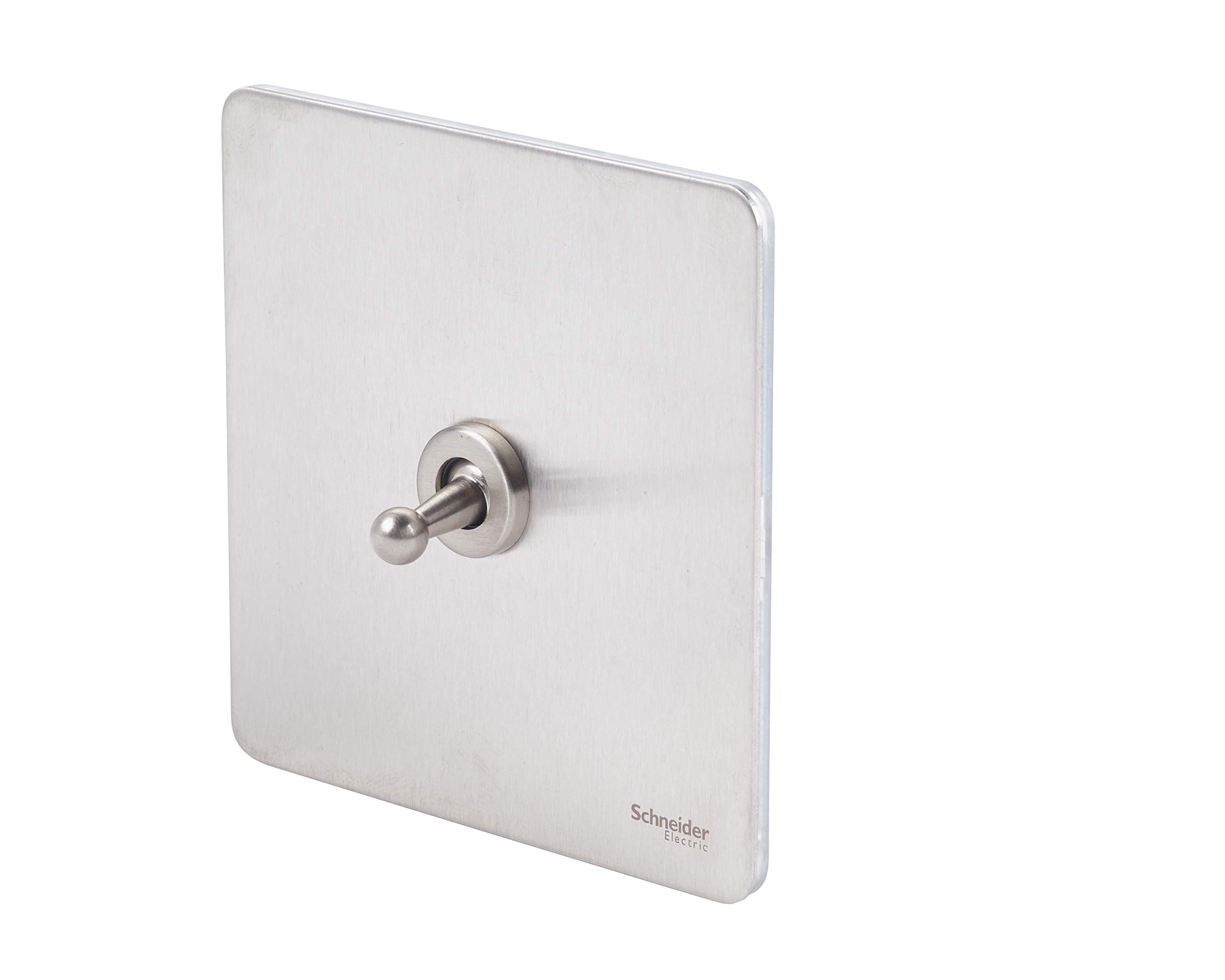 Schneider Electric Ultimate - Piastra Piatta Senza Viti, Interruttore Singolo A 2 Vie 16AX, Colore Bianco (GU1412TPW)