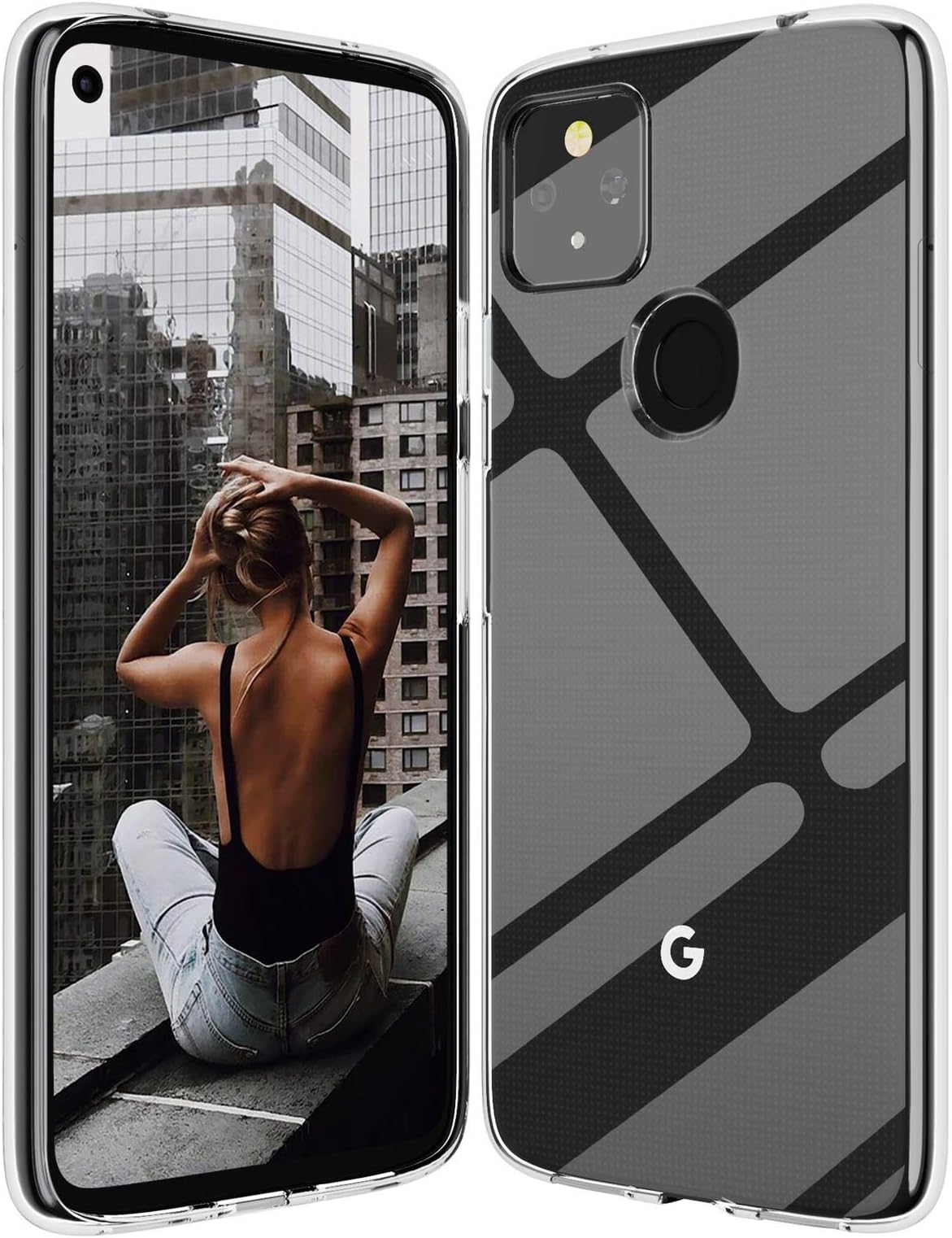for Google Pixel 4a 5G Clear Case Slim Thin Silicone Soft Skin Phone Cases Flexible TPU Lightweight Gel Rubber Anti-Scratches Shock Absorption Protective Cases Cover for Pixel 4a 5G,Crystal Clear