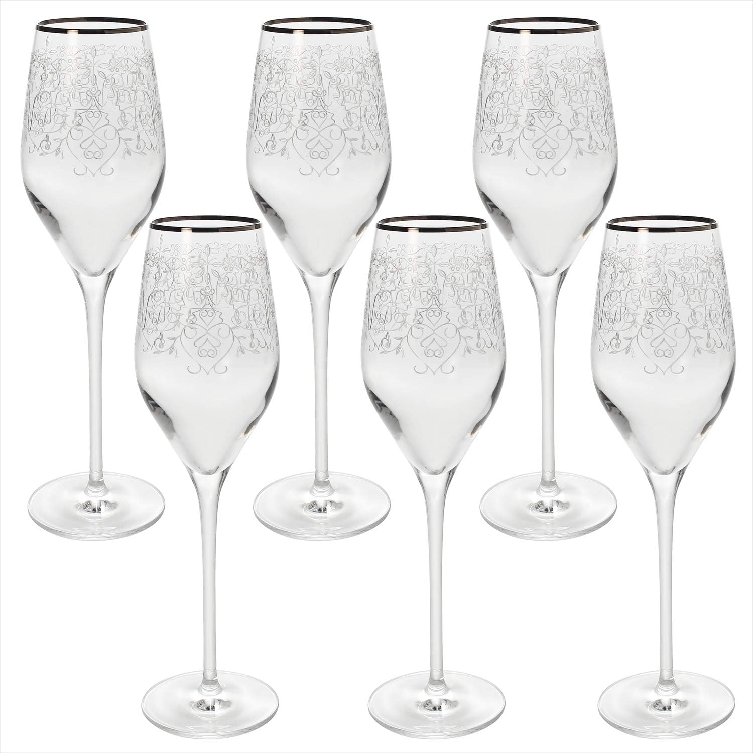 stolzle Wine Glass, Platinum, 9.2 fl oz (265 ml), Arabesque