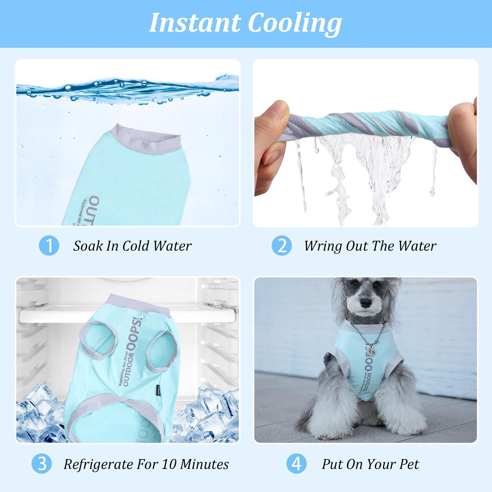 Dog Cooling Vest, Lightweight Breathable Ice Vest - Image 3