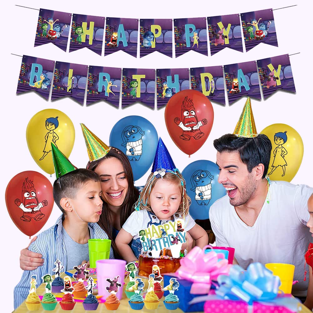 Decorazioni Per Festa Di Compleanno Di Inside Out, Include Striscioni