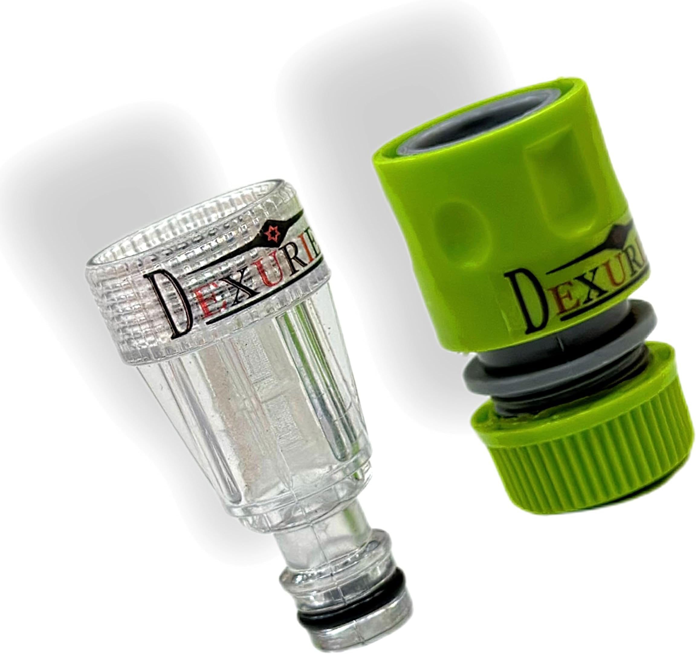 DEXURIES Universal 3/4" Water Inlet Filter for High-Pressure Washer Inlet Water Filter Connector Nipple/Nozzle Accessory (QC & Filter)