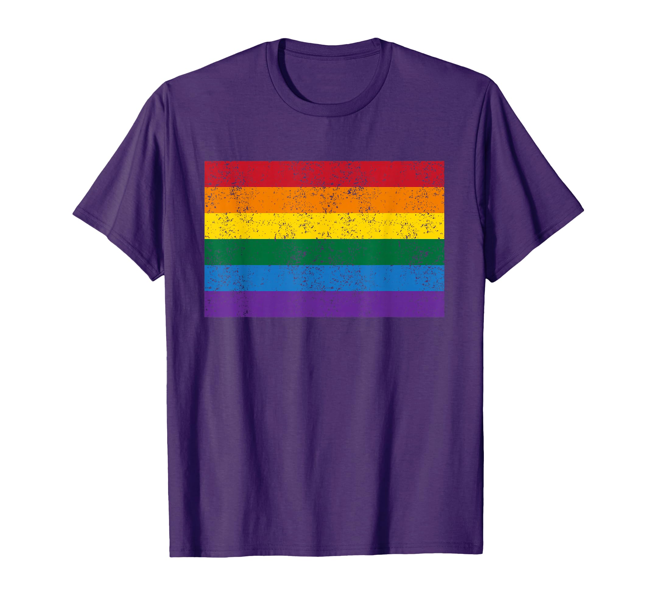 Vintage Distressed Gay Pride Flag T-shirt (gay flag shirt) T-Shirt