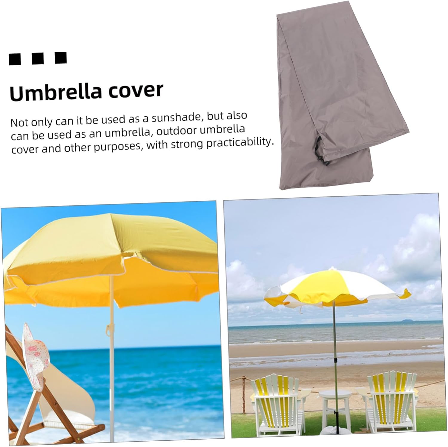 BESPORTBLE 3pcs Patio Parasol Cover Outdoor Umbrella Cover for Garden and Use for Weather Conditions
