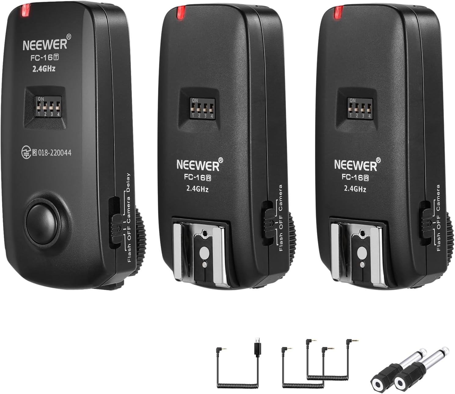 Neewer Trigger Wireless RT-16 Per Flash Studio - 16 Canali, Sincro 1/200s, Fino A 30m