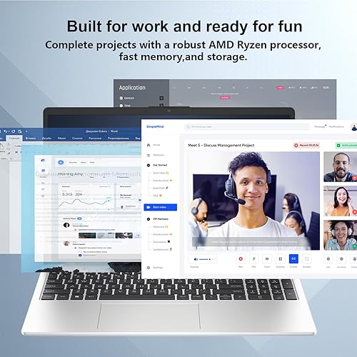 Miniatura 4 de HP Laptop 255 G10, pantalla FHD de 15.6 pulgadas, AMD Ryzen 5 7530U, 32 GB de RAM, SSD de 1 TB, Windows 11 Pro, portátil de negocios para oficina,