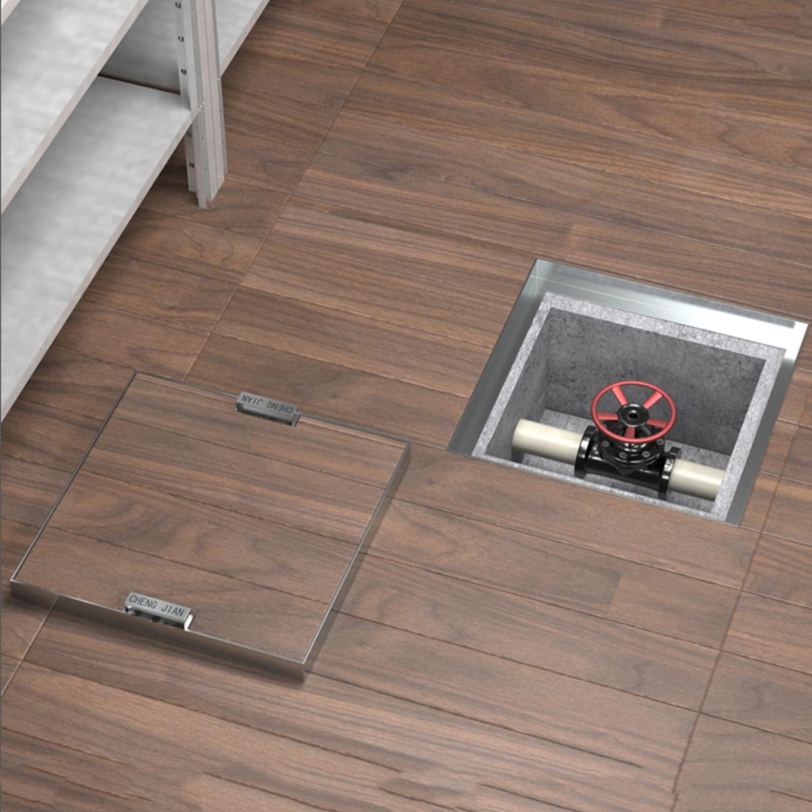 Copertura e base Recular Heavy-Du, 130 x 50 x 5 cm, in plastica, ideale per vialetti e uso esterno, facile accesso per manutenzione, design resistente alle intemperie