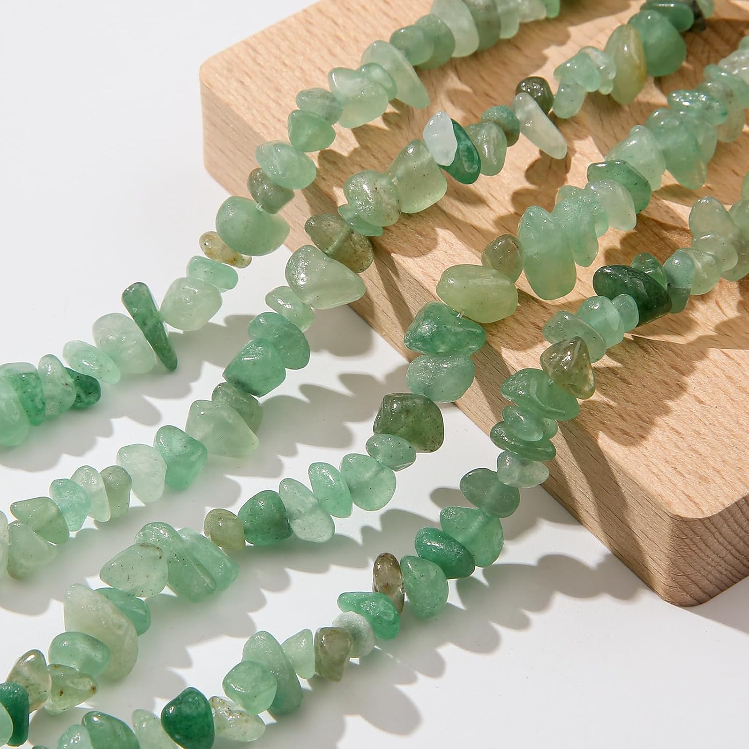 Natural Chip Stone Beads About 200pcs Green Aventurine Stones 5-8mm Irregular Gemstone Healing Crystal Loose Rocks for Bracelet Necklace Earrings Jewelry Making(Green Aventurine) - Image 3