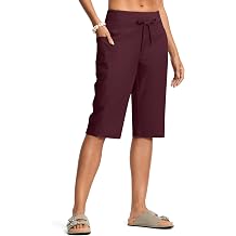 ISEEGZ Swim Capri Pants Long Swim Board Shorts for Women 15" | Built in Liner, Zipper Pockets, High Waisted, Quick Dry, UPF 50+, Stretchy, Swim Trunks for Women