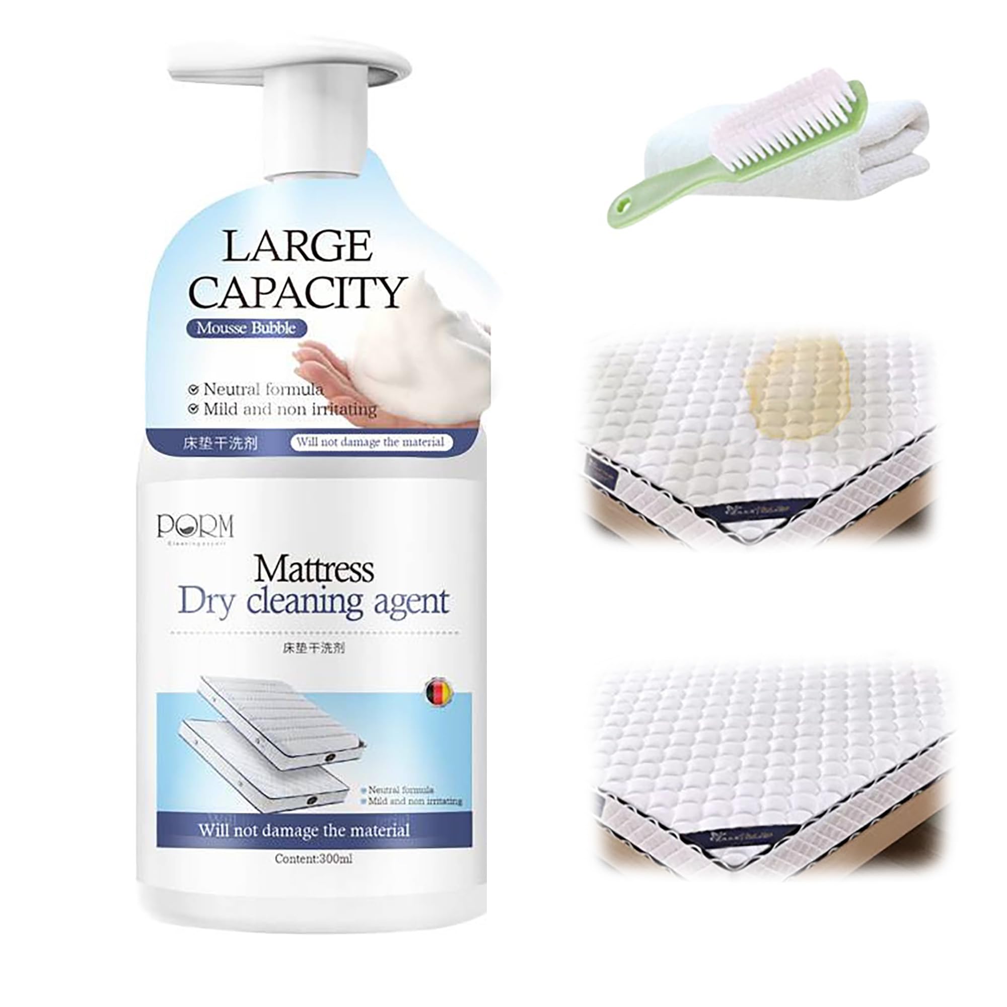 2026 Powerful Mattress Cleaner and Stain Remover Spray - Mattressstain Removerfor Bed Quick-Drying Cleaning Foam Couch Clothes Car
