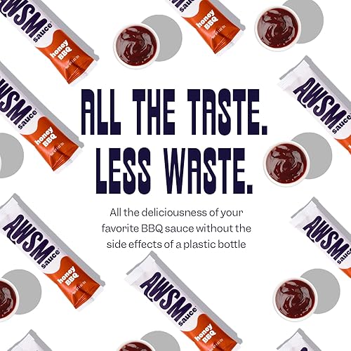 Miniatura 3 de AWSM Sauce Honey Hickory BBQ - Salsa en polvo para barbacoa  Dulce, salada y ahumada, solo tienes que añadir agua, baja en residuos, deliciosa y