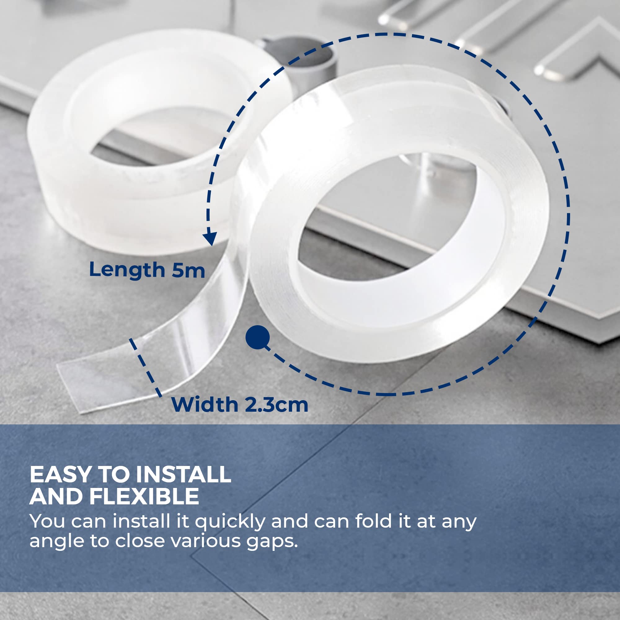 CUQOO Clear Acrylic Waterproof Sealing Tape – Professional Self ...