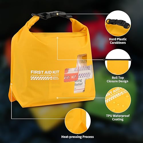 Miniatura 5 de RHINO RESCUE Kit de primeros auxilios para barco impermeable, bolsa seca ligera, accesorios para barco, suministros de supervivencia marina de
