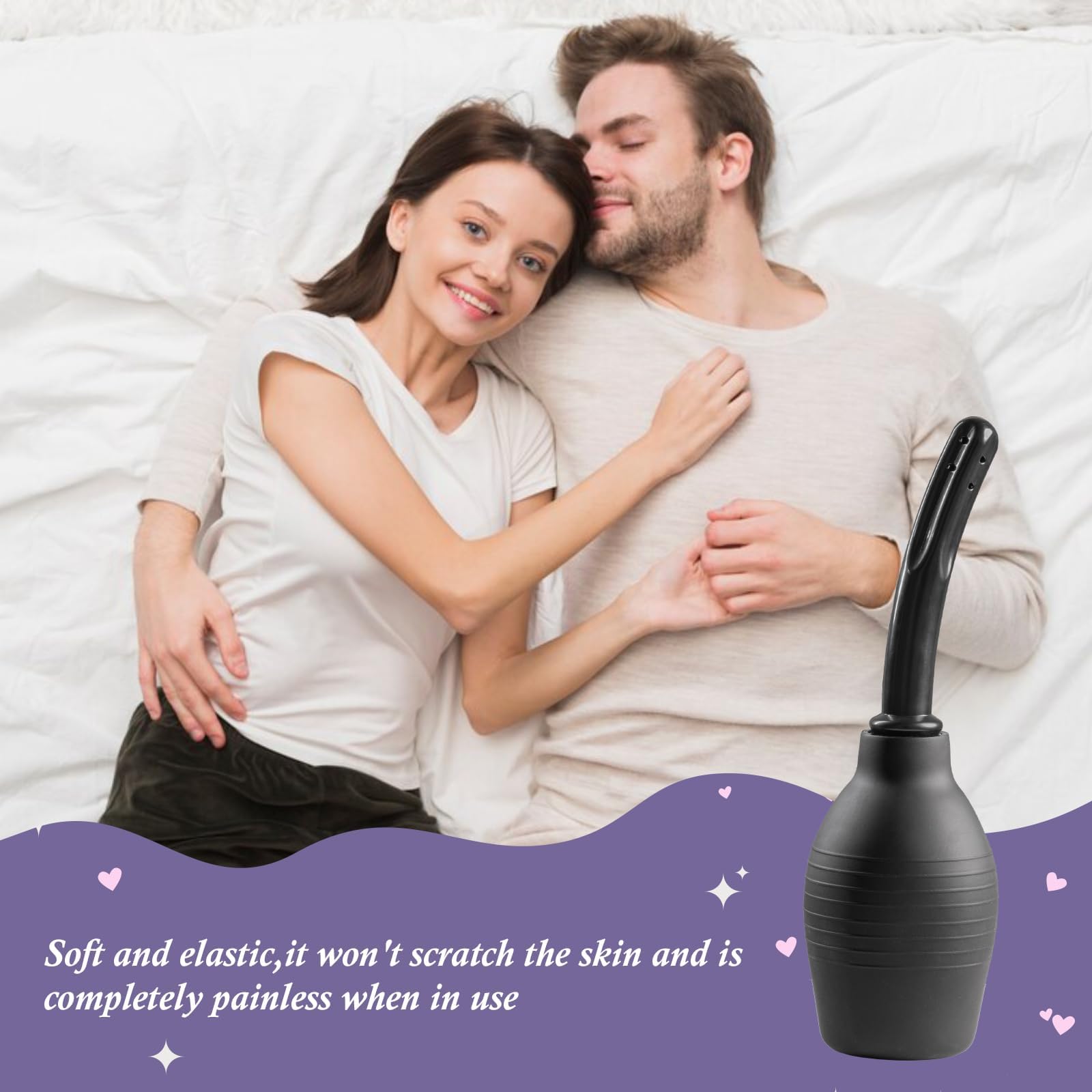 310Ml Douche Bulb for Men, Douche, Personal Hygiene Bulb - Gentle and Easy to Use for Intimate Care, Portable Design with Leak-Resistant Cap 1