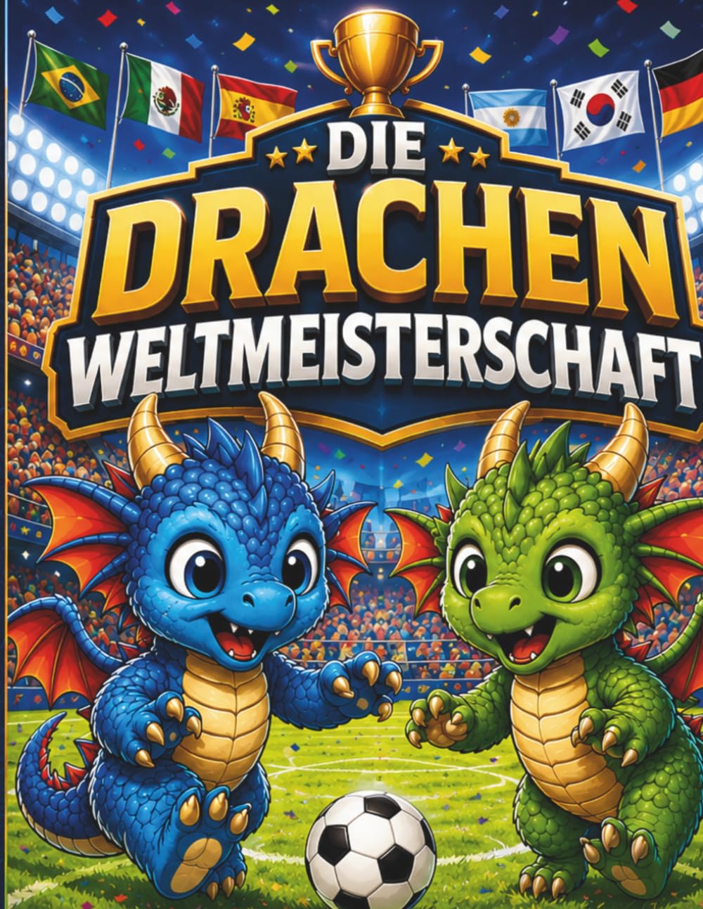 Die Drachen Weltmeisterschaft: Das magischste Fußball Malbuch der Welt