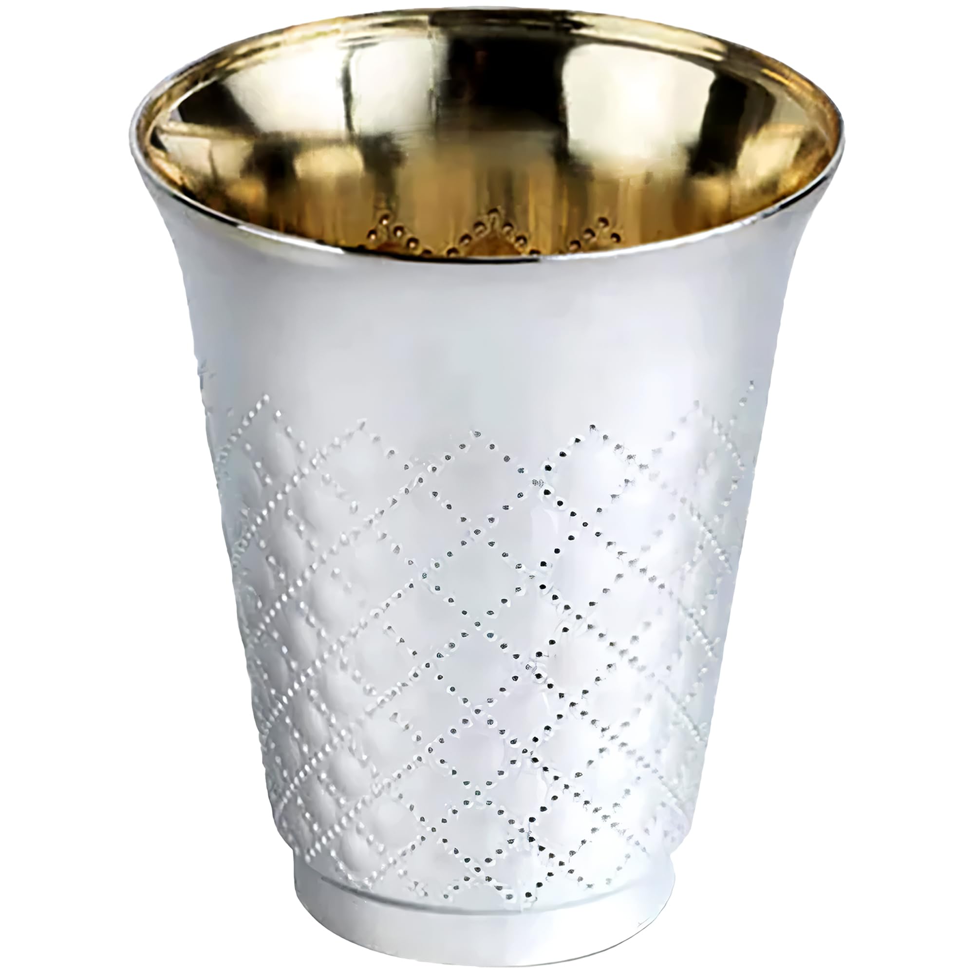 DecorLine Elegant Silver Kiddush Cups - 5 oz. (Pack of 10) - Premium Quality & Gorgeous Design - Perfect for Any Occasion