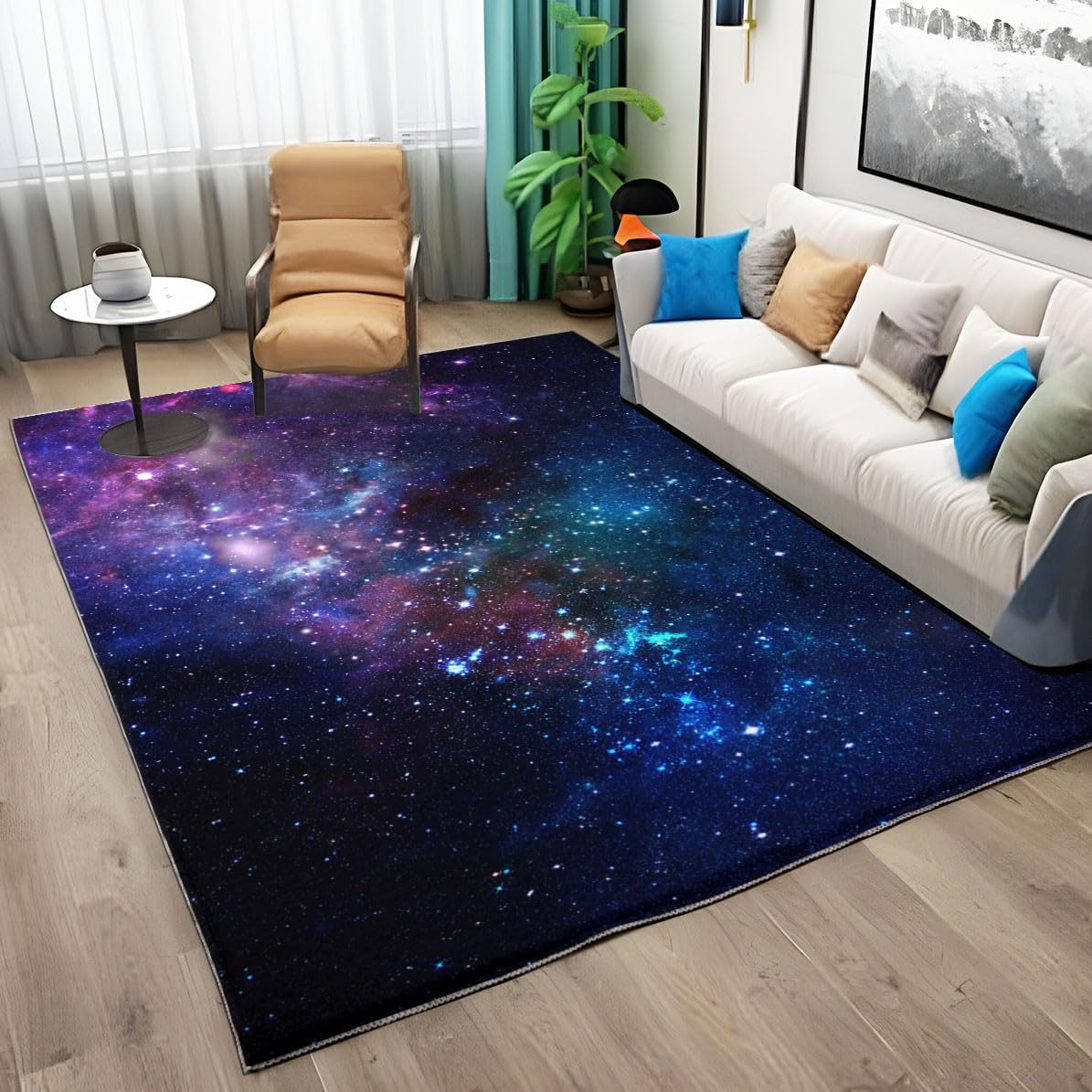 Milchstraße Galaxie Teppich 120x170cm Schlafzimmer Wohnzimmer Kinderzimmer
