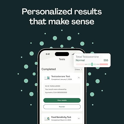 Vista 4 de Everlywell At-Home Testosterone Collection Kit for Men, Measures Total Testosterone Level for Accurate Results from CLIA-Certified Labs, Ages 18 Plus