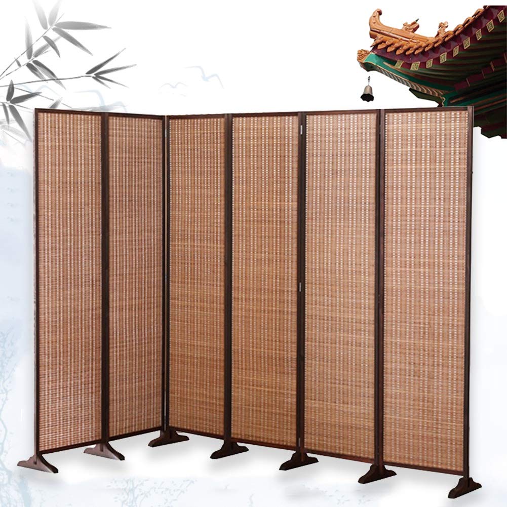 Buy QIANDA Room Divider, 170cm Tall Bamboo Weave Privacy Screen Folding