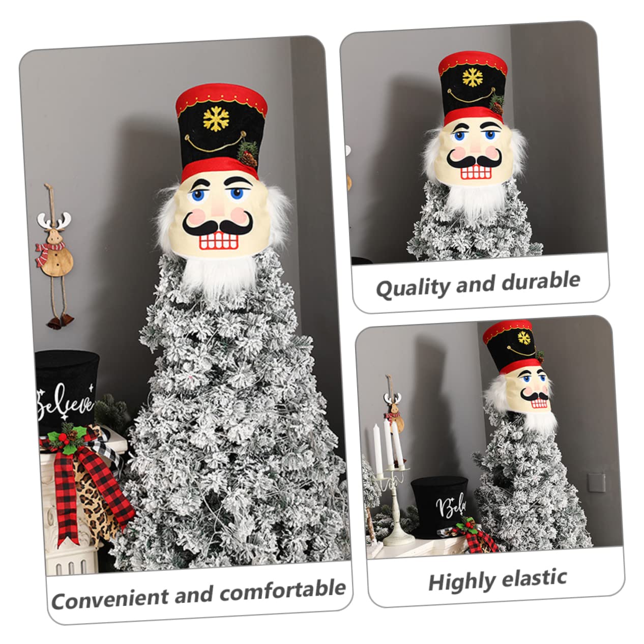 TOPBATHY 3 Pièces Décoration de la du Sapin de Noël Gonflable décoration de Sapin de noël Haut cimier Sapin de Noel Christmas Tree Topper Ornement de fête décor de Noël Le Fer