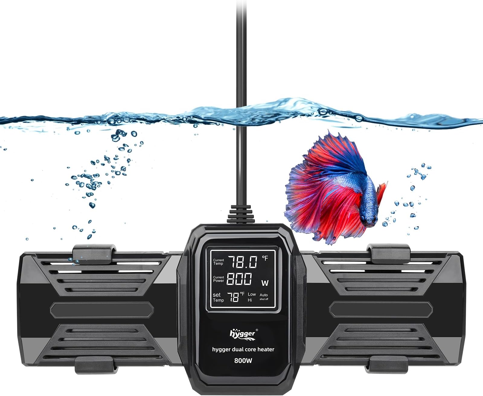 Aquarium Heater, 500W 800W 1000W Submersible Fish Tank Heater with LED Digital Display Over-Temperature Protection and Automatic Power-Off, for Saltwater and Freshwater Tank up to 240 Gallon