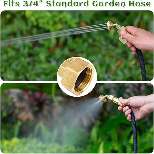Miniatura 2 de Boquilla de nebulización, boquilla rociadora de manguera de jardín resistente, patrón de pulverización de agua ajustable de potente chorro a niebla,