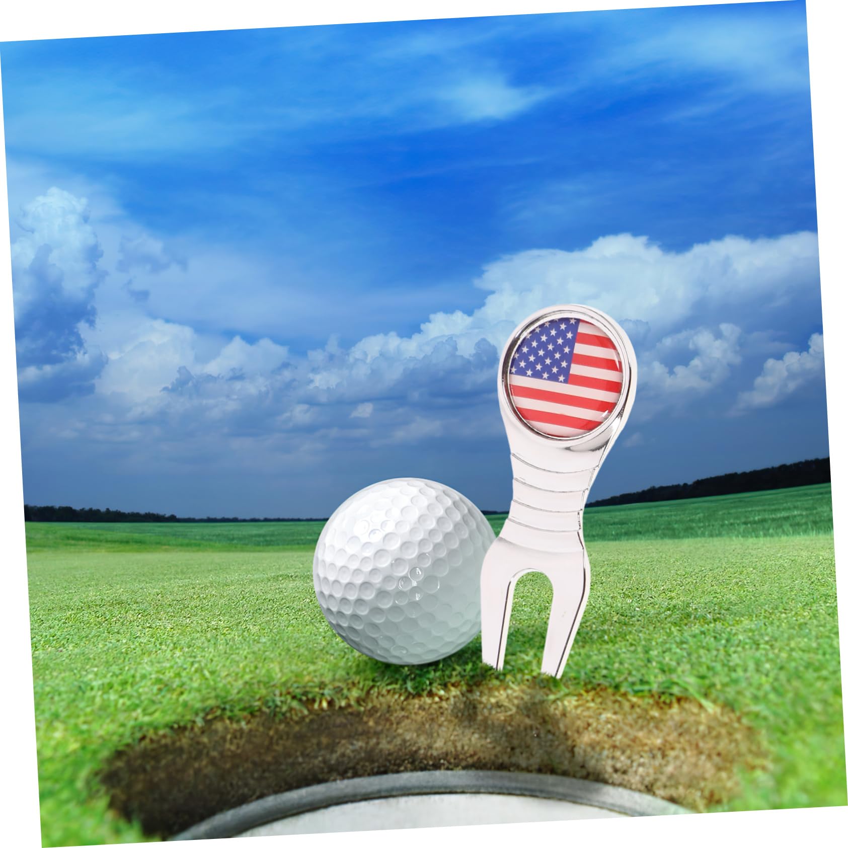 HEMOTON Tragbarem Divot Werkzeug und Dekorativem Ballmarker mit Metall Hutclip Nützliches Golfzubehör für Golfer und Golfgeschenke