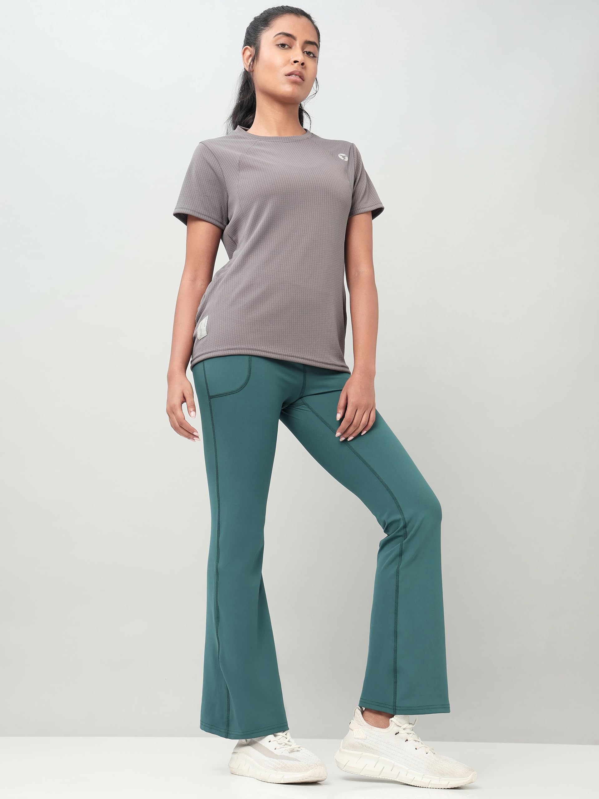 TECHNOSPORT WPW116-123-P - Mallas activas acampanadas para mujer, paquete de 1