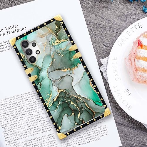 Miniatura 3 de Funda compatible con Samsung Galaxy A32 5G, TPU suave de lujo y parte trasera de policarbonato duro para niñas y mujeres, funda protectora a prueba