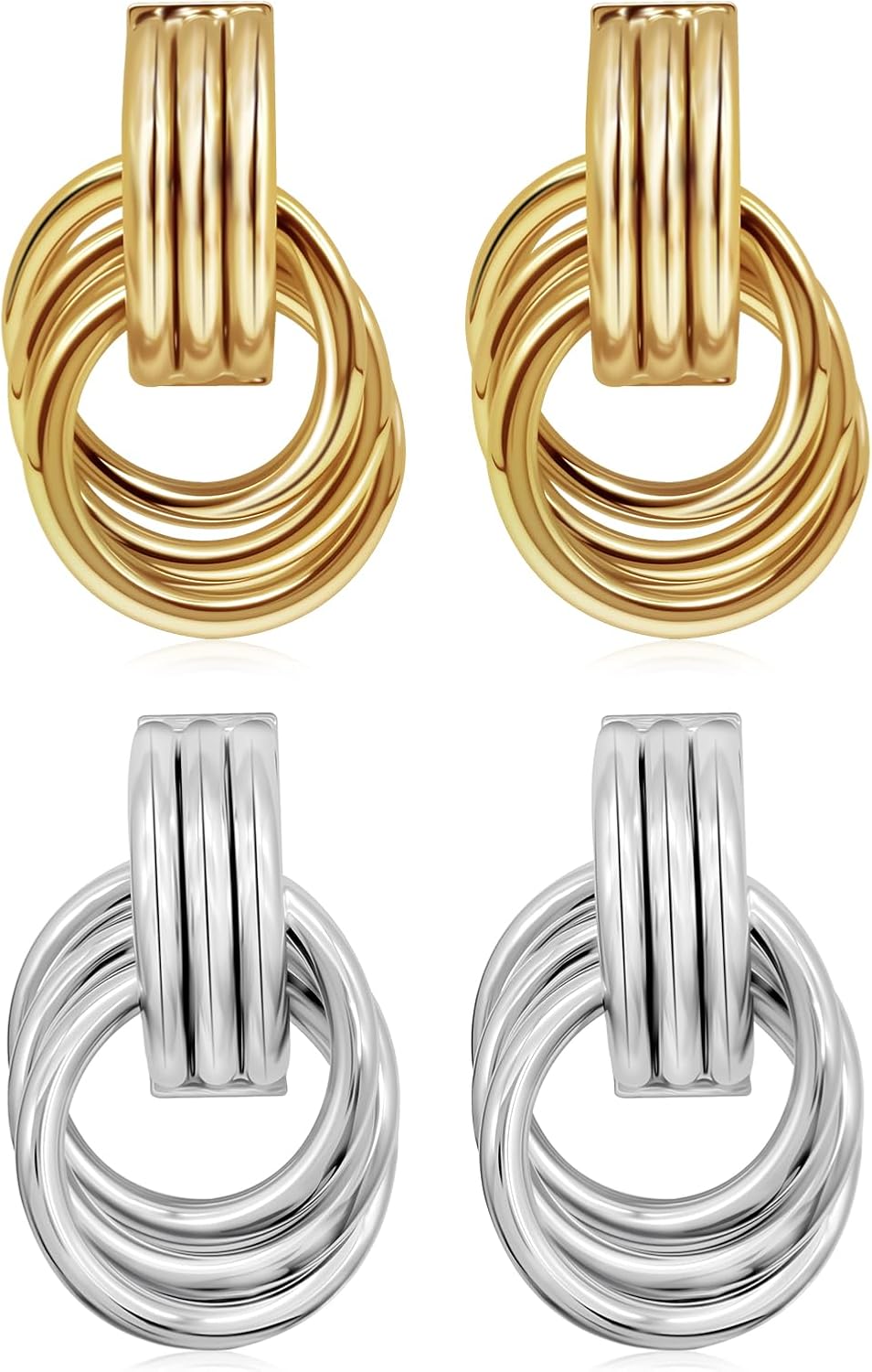 18K Gold Filled Knot Earrings for Women, Elegant Dangle Drop Earrings, Timeless Luxury Jewelry Gift for Her