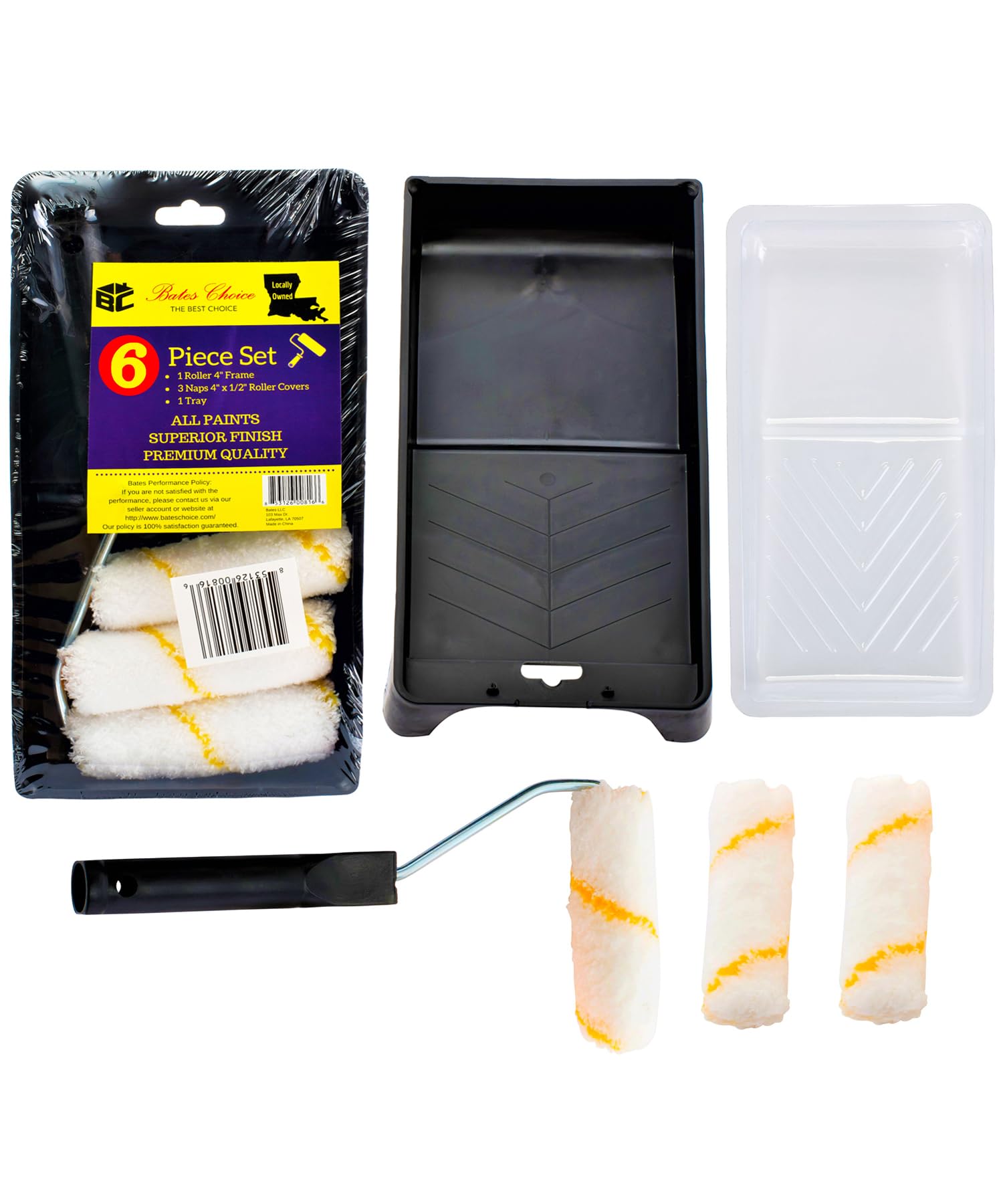 Bates Paint Roller Kit - 19 Pieces for Smooth Painting -15 Bates Paint Roller Kit - 19 Pieces for Smooth Painting -15